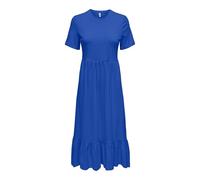 ONLY Damen ONLMAY Life S/S Peplum Calf DRESSBOX JRS Maxikleid, (DE/NL/SE/PL, Alphanumerisch, S, Regular, Regular, Dazzling Blue)