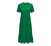 ONLY Damen Onlmay Life S/S Peplum Calf Dressbox JRS Maxikleid, Green Bee, Small