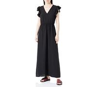 ONLY Damen Onlmette S/L Frill Dress WVN Cs, Schwarz, S
