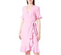 ONLY Damen Onlmette S/S Wrap Frill Dress WVN Wickelkleid, Fuchsia Pink, M EU