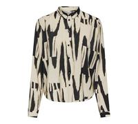 ONLY Damen Onlmila Life L/S Shirt Ptm Hemd, Black/AOP:Cherie Graphic, Small