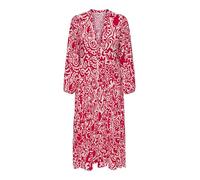 ONLY Damen Onlmilana 7/8 Dress WVN Noos Elegantes Kleid Mit V-Ausschnitt Und 7/8-Ärmeln Und Knopfverschluss, High Risk Red, X-Small