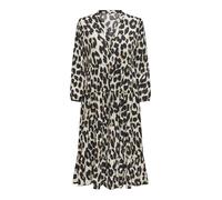 ONLY Damen Onlmilana 7/8 Dress WVN Noos Elegantes Kleid Mit V-Ausschnitt Und 7/8-Ärmeln Und Knopfverschluss, Pumice Stone, Medium