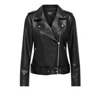 Lederimitatjacke ONLY "ONLMILLE FAUX LEATHER BIKER JACKET OTW", Damen, Gr. L, schwarz, Jacken (17831361-L) schwarz