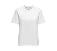 Only T-Shirt ONLMONJA S/S TEE JRS NOOS Damen 100% Baumwolle Regular Fit Rundhals Kurzarm Weiß XL