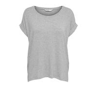 ONLY T-Shirt ONLMOSTER S/S Top meliert, Jersey, 75% Viskose, Grau (Light Grey Melange) Gr. XL