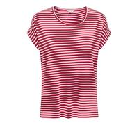 ONLY Damen Onlmoster Stripe S/S O-Neck Top JRS Noos Basic-Oberteil Mit O-Ausschnitt Und Kurzen Ärmeln Für Freizeitkleidung, Lychee, XS