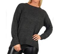 ONLY Damen Onlnanjing L/S KNT Noos Pullover, Dark Grey Melange, M EU