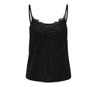 ONLY Damen Onlnew Carol S/L Glitter Mix BOXJRS Top, Black/Detail:Zigga Black, Large