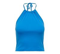 ONLY Damen Onlnew Kira S/L Top Box Jrs, Indigo Bunting/Detail:halterneck, S