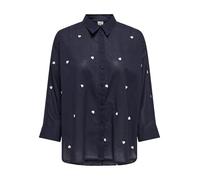 ONLY - ONLNEW LINA GRACE LS EMB SHIRT NOOS WVN night sky - Gr. - XL