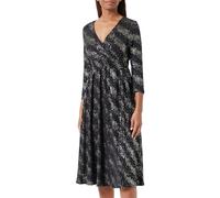 ONLY Damen Onlnew Pella L/S Foil Wrap Dress JRS, Black/Detail:drizzling Dots Gold, L
