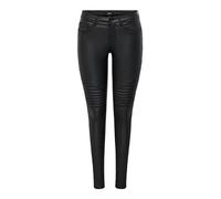 ONLY Damen Onlnew Royal Reg Sk. Biker Coated Noos Hose, Schwarz, XS EU