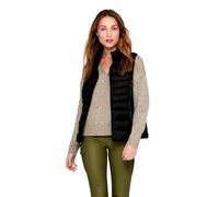 ONLY Damen ONLNEWCLAIRE Quilted Waistcoat OTW NOOS Steppweste 15225157,Black/Detail:Pipping Tone in Tone,M