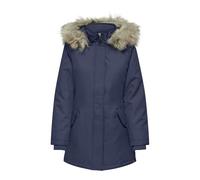 ONLY Damen Winterjacke ONLNewKaty Parka mit Fellkapuze 15300633 Naval Academy Nature Fur S