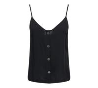 ONLY Damen Onlnova Life Button Singlet Solid WVN 2 Top, Black, 42
