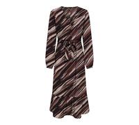 ONLY Damen Onlnova Life Elite Amy Long Dress Kleid, Brown Stone/AOP:589 Russet Graphic, Medium
