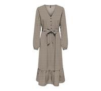 ONLY Damen Onlnova Life Elite Amy Long Dress Kleid, Chipmunk/AOP:588 Breaker geo, Small