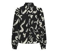 ONLY Damen Onlnova Life Elite L/S Emma Shirt Top, Black/AOP:587 Yoko, M