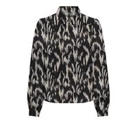 ONLY Damen Onlnova Life Elite L/S Emma Shirt Top, Black/AOP:590 Rough Animal, Small