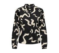 ONLY Damen Onlnova Life Elite L/S Maya Shirt Bluse, Black/AOP:587 Yoko, Large
