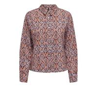 ONLY Damen Onlnova Life Elite L/S Maya Shirt Bluse, Red Orange/AOP:591 Soul, XS