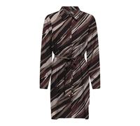 ONLY Damen Onlnova Life Elite L/S Shirt Dress Kleid, Brown Stone/AOP:589 Russet Graphic, Medium