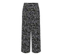 ONLY Damen Onlnova Life Elite Lesli Pant Hose, Black/AOP:595 Lé téxt, X-Large