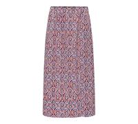 ONLY Damen Onlnova Life Elite Piper Slit Skirt Rock, Red Orange/AOP:591 Soul, XS