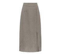 ONLY Damen Onlnova Life Vis Piper Slit Skirt Rock, Black/AOP:595 Lé téxt, S