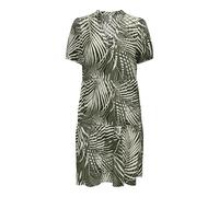 ONLY Damen Onlnova Life VIS S/S THEA Dress AOP Sommerkleid, Grün, S