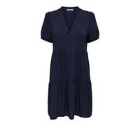 ONLY Damen Onlnova Life Vis S/S Thea Dress Solid Kleid, Night Sky, Small