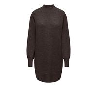 Strickkleid ONLY "ONLOLIVIA LS HIGH NECK DRESS CC KNT", Damen, Gr. L, N-Gr, Langarm, Strick, braun (mole detail:melange), Strick, Obermaterial: 84% Polyester, 7% Polyacryl, 5% Wolle, 4% Elasthan, meli