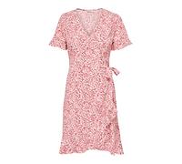 ONLY Damen Onlolivia S/S Wrap Dress WVN Noos Kleid, Rose Smoke/AOP:Tanya Flower, 36 EU