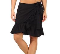 ONLY Damen Onlolivia Wrap Skirt WVN Noos Rock, Schwarz, XS EU