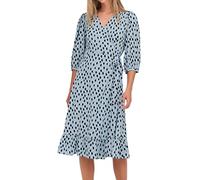 ONLY Damen Onlolivia WVN Noos 3/4 Wrap Midi Dress Kleid, Blue Fog, S EU