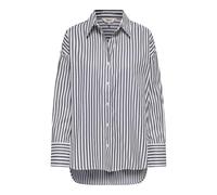 Only Hemdbluse ONLOREGON SOLO SHIRT NOOS WVN Damen Gr. S Weiß/Schwarz gestreift 58%P/42%B Regular