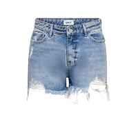 ONLY Damen Onlpacy Hw Studded DNM Bj Shorts, Medium Blue Denim, S