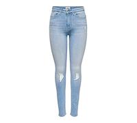 ONLY Damen Onlpaola Life Hw Sk Dnm Agi285 Noos Jeans, Light Blue Denim, M / 30L EU