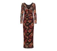 ONLY Damen Onlparis L/S Reversible Dress Box JRS Kleid, Black Coffee/AOP:Big Flower, L