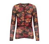 ONLY Damen Onlparis L/S Ruching Box JRS Top, Black Coffee/AOP:Big Flower, Medium