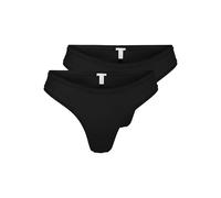 ONLY Damen Onlpeachy Soft Cheeky Brief 2-Pack Acc, Black, l (2er Pack)