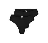 ONLY Damen Onlpeachy Soft Thong 2-Pack Acc, Black, m (2er Pack)