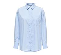 ONLY Damen Onlpena Ls Detail Shirt WVN Hemd, Chambray Blue, Large