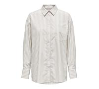 ONLY Damen Onlpena Ls Detail Shirt WVN Hemd, Cloud Dancer/Detail:Oxford TAND & Magnet, M