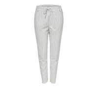 ONLY Damen Onlpoptrash Easy Rush Stripe PNT Noos Hose, Mehrfarbig (Cloud Dancer Stripes:Black), W/L32(Herstellergröße:M)