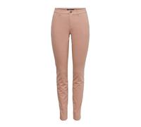 Chinohose ONLY "ONLPARIS REG CHINO PANT", Damen, Gr. 46XXXL, Länge 30, rosa (rose dawn), Web, Obermaterial: 97% Baumwolle, 3% Elasthan, unifarben, lang, Hosen Chinohose, gepflegte Hose mit schmaler Be