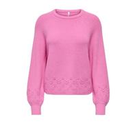 ONLY ONLPRINCESS LS O-NECK DETAIL KNT Damen | FUCHSIA PINK |