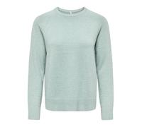 Strickpullover ONLY "ONLPRINCESS LS O-NECK RAGLAN KNT NOOS", Damen, Gr. M, grün (jadeite), Strick, Obermaterial: 50% Viskose, 27% Nylon, 23% Polyester, unifarben, regular fit normal, Rundhals, Pullove