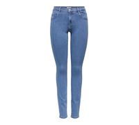 Only Jeans ONLRAIN LIFE REG SKINNY DNM – Skinny Fit, mittlere Taille, Blau, Gr. XS/L30, Damen